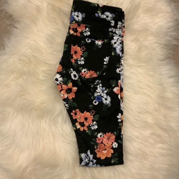 EMODA Floral Jeans - girl size 14 tight skinny jeans - Picture 7 of 9